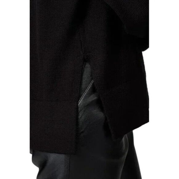 Victor Alfaro Black LOVE Sweater Yellow Heart Intarsia Oversized Pullover S - Picture 6 of 7